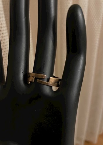 Bordo Boncuklu Gotik Desenli Kadın Yüzük - Görsel 3