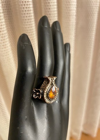 Taşlı bakır yüzük - Görsel 3