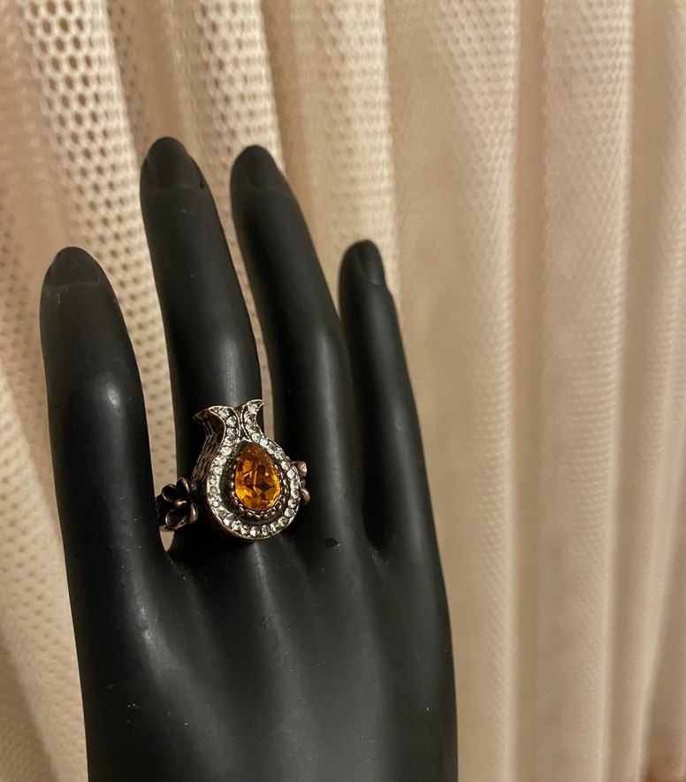 Taşlı bakır yüzük - Görsel 4