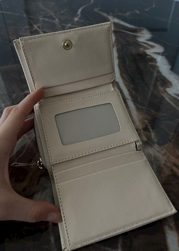 Bej Deri Fermuarlı Kadın Cüzdanı - Görsel 3