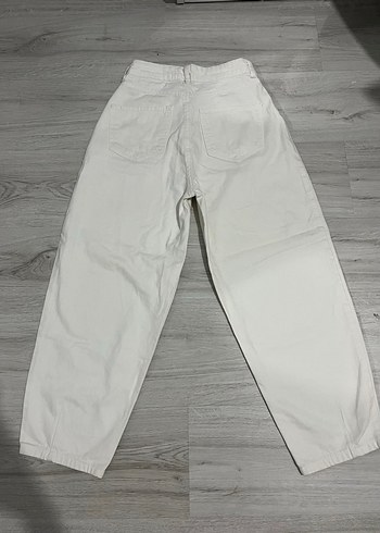 Beyaz Kadın Kot Pantolon - Görsel 2