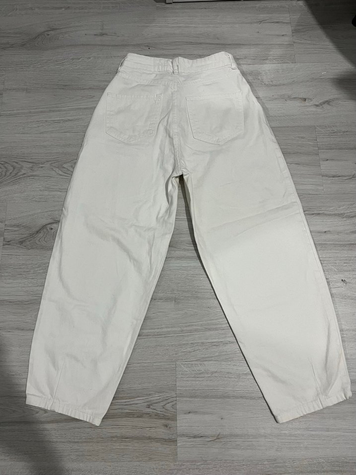 Beyaz Kadın Kot Pantolon - Görsel 2