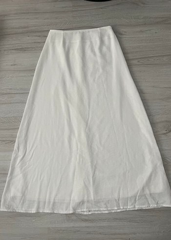 YENİ & ASTARLI BEYAZ ETEK - Görsel 2