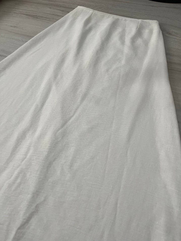 YENİ & ASTARLI BEYAZ ETEK - Görsel 3