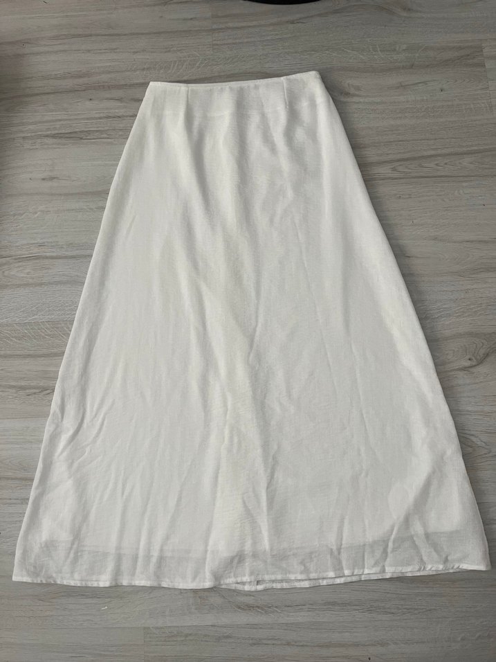 YENİ & ASTARLI BEYAZ ETEK - Görsel 2