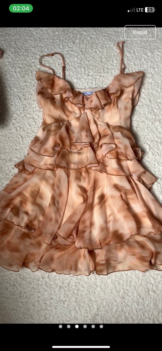 Bershka volanlı bohem elbise - Görsel 2