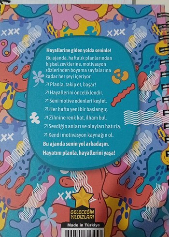  Beden Renk Pastel Renkli Motivasyon Ajandası