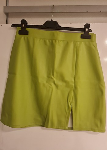 Parlak Yeşil Mini Etek