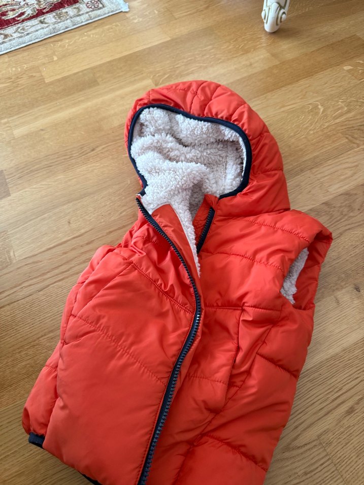 Kürk Detaylı Kırmızı Erkek Çocuk Mont - Görsel 2