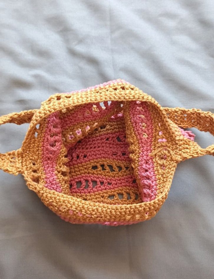 Pembe Altın Örgü Detaylı Bohem Çanta - Görsel 2