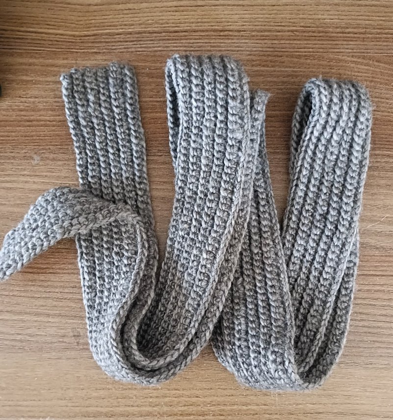 Gri Y2k Atkı 2metre - Görsel 2