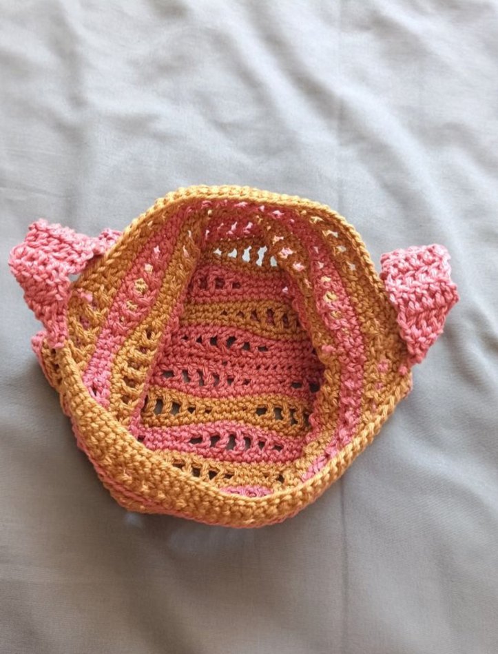 Pembe Sarı Örgü Bohem Kadın Çanta - Görsel 3