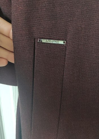 44 Beden Bordo Uzun Kuşaklı Kadın Kap