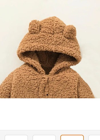 Kahverengi Peluş Bebek Tulumu
