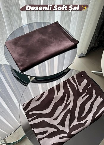 Desenli Siyah Gri Yumuşak Şal - Görsel 2