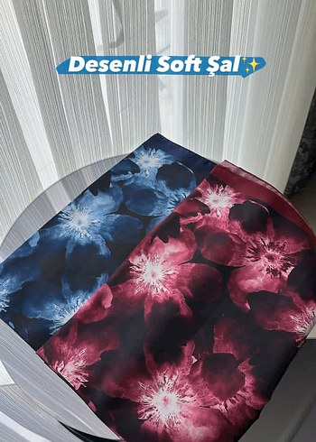 Desenli Siyah Gri Yumuşak Şal - Görsel 4