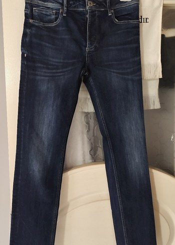 Diğer Koyu Mavi Dar Kesim Denim Jean