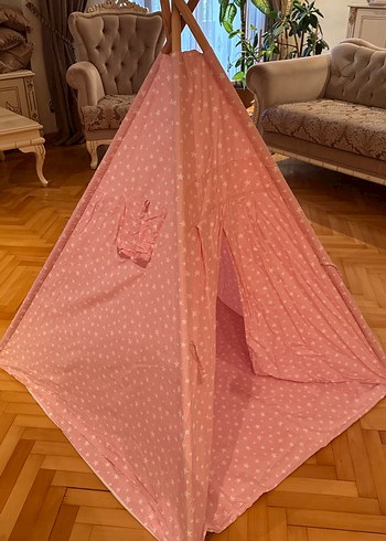 Pembe Desenli Çocuk Oyun Çadırı