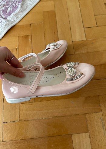 Pembe Fiyonklu Kız Çocuk Babet Ayakkabı - Görsel 2