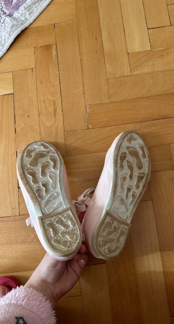 Pembe Fiyonklu Kız Çocuk Babet Ayakkabı - Görsel 3