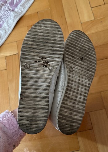 Kız Çocuk Beyaz Tokalı Babet - Görsel 3