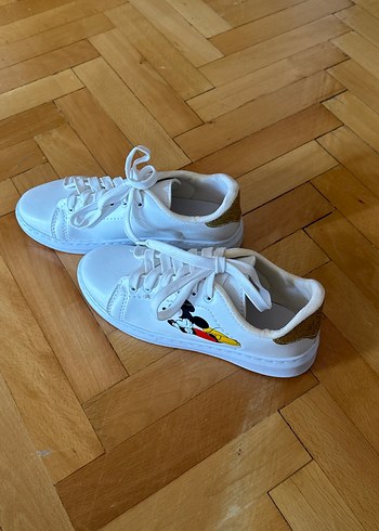 Kız Çocuk Beyaz Renkli Baskılı Spor Ayakkabı 38 - Görsel 3