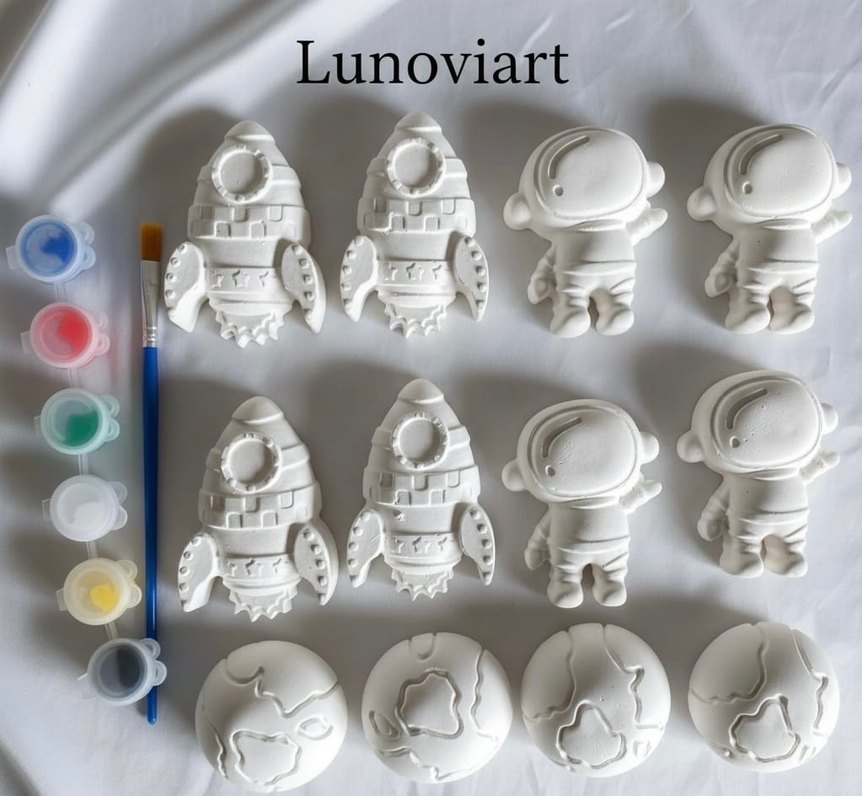 Lunoviart uzay figürlü Boyama Seti - Görsel 2
