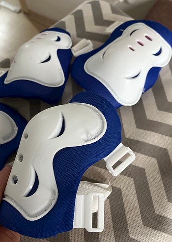 Mavi Plastik Motosiklet Dizlikler Velcro.unisex - Görsel 2