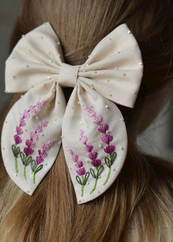 Nakışlı Vintage Kahverengi Fiyonk Toka - Görsel 3