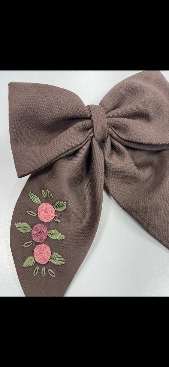 Nakışlı Vintage Kahverengi Fiyonk Toka - Görsel 2