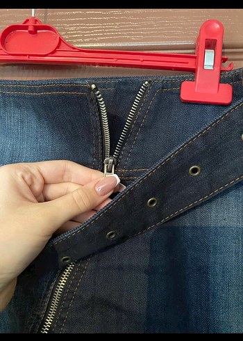 Adil Işık Y2K Vintage Fermuarlı Kot Etek