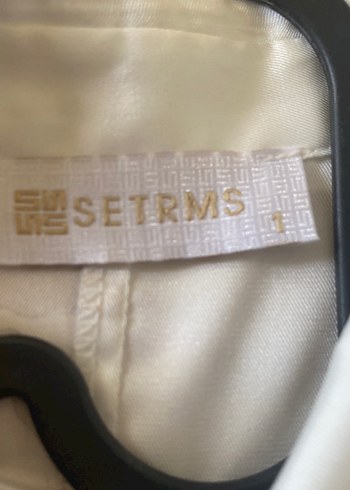 Drapeli Uzun Beyaz Desenli Kadın Gömlek - Görsel 2