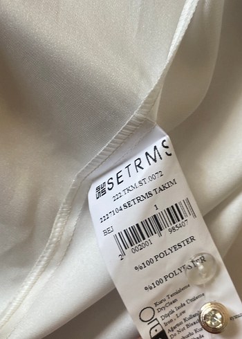 Drapeli Uzun Beyaz Desenli Kadın Gömlek - Görsel 3