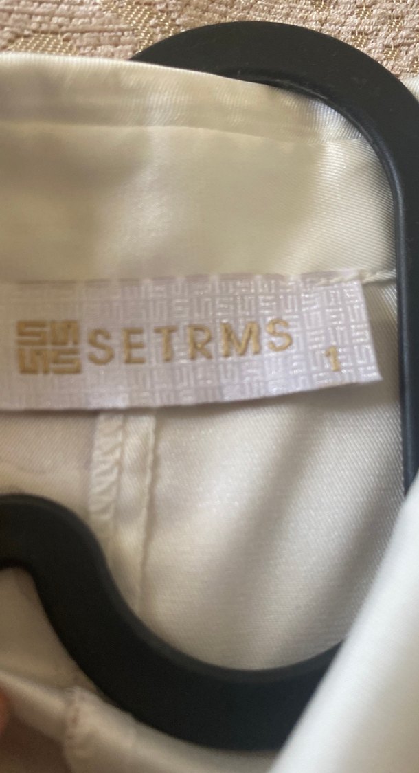 Drapeli Uzun Beyaz Desenli Kadın Gömlek - Görsel 2