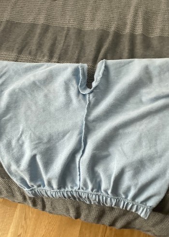 Erkek Çocuk Mavi Keten Rahat Kesim Şort - Görsel 2