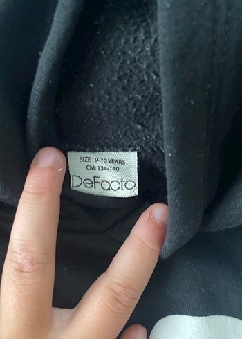 Siyah Baskılı Basic Sweatshirt - Görsel 2