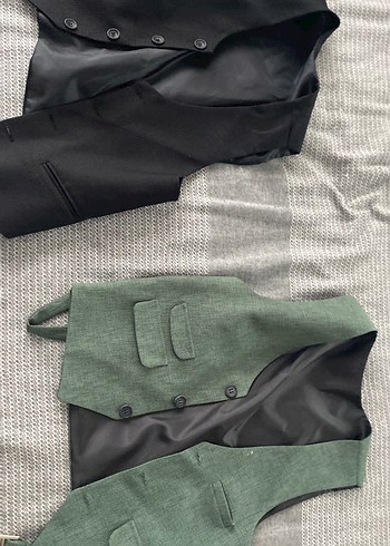 Siyah Düğmeli Erkek Yelek - Görsel 6