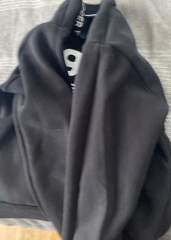 Siyah Baskılı Oversize Sweatshirt - Görsel 3