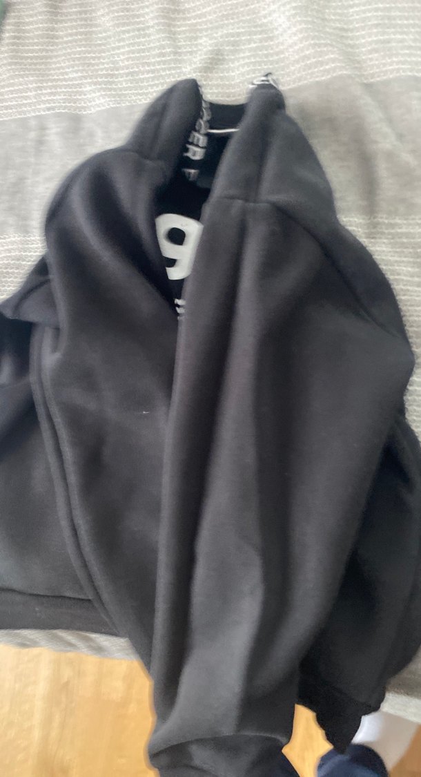 Siyah Baskılı Oversize Sweatshirt - Görsel 3