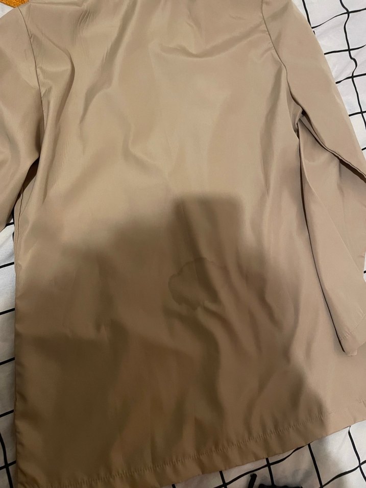 Bej Kapüşonlu ince Kadın Yağmurluk - Görsel 4