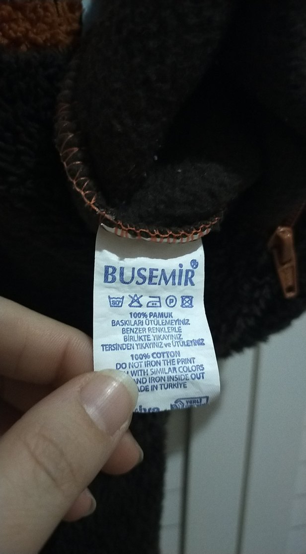 Kahverengi Peluş Bebek Tulum Ayıcık Desenli - Görsel 2