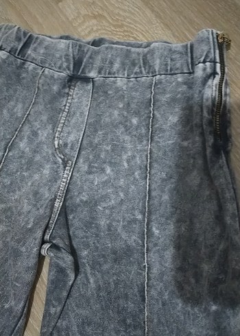 Diğer Gri Esnek Kumaşlı Kadın Slim Denim Pantolon