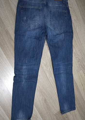 36 Beden Gri Kadın Denim Midi Jean