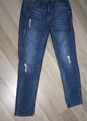 Gri Kadın Denim Midi Jean