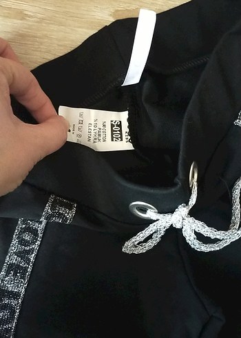 Siyah Mini Kız Çocuk Şort - Görsel 4