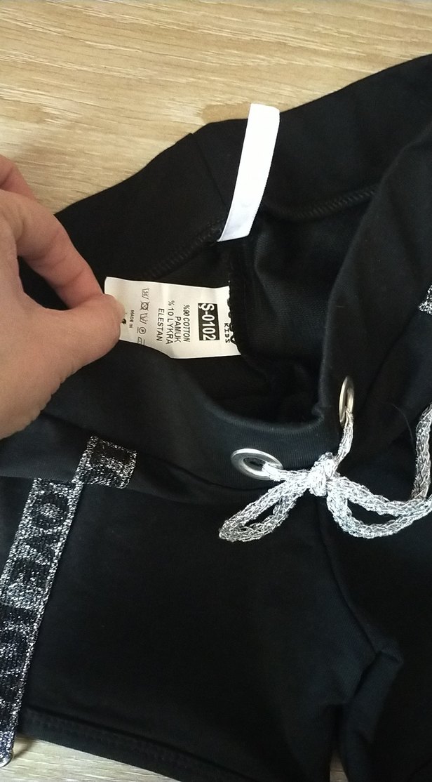 Siyah Mini Kız Çocuk Şort - Görsel 4