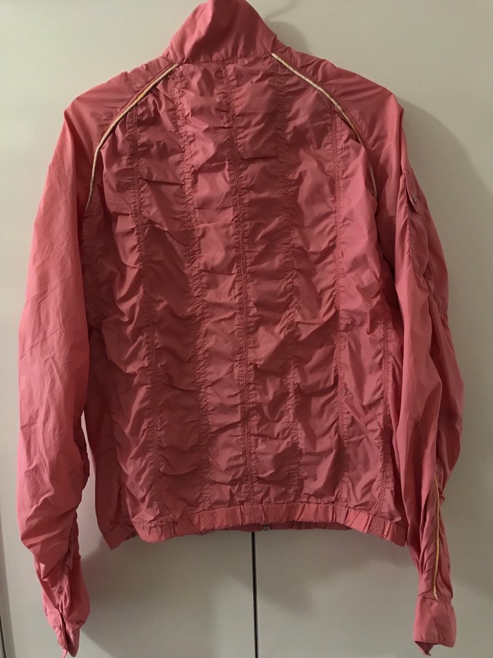 Pembe Fermuarlı Kadın Yağmurluk Ceket - Görsel 2