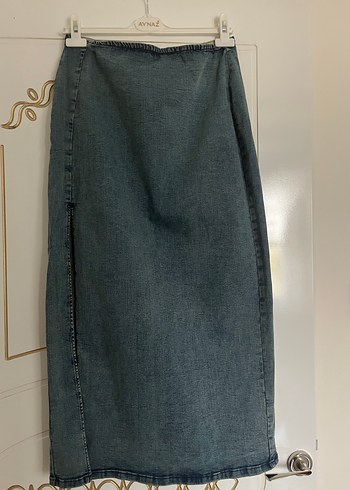 40 Beden Kot etek Tarzı Uzun Denim Etek