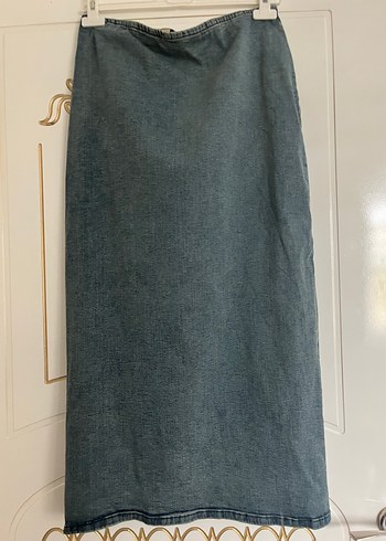Kot etek Tarzı Uzun Denim Etek