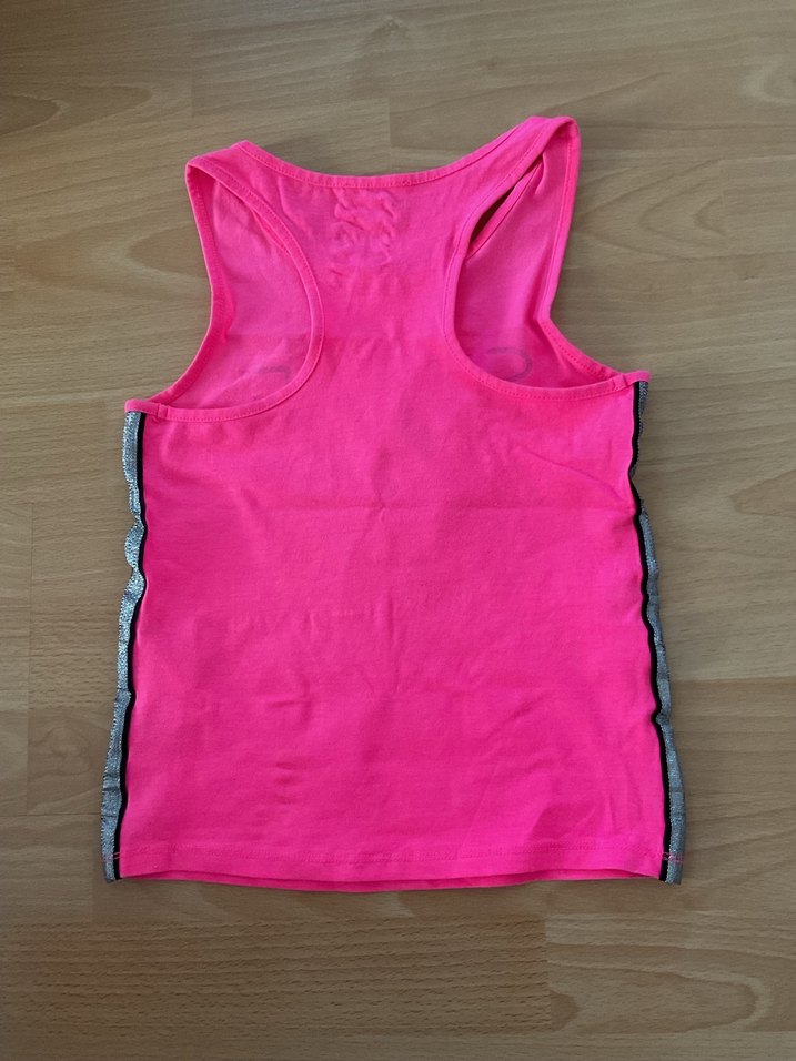 Kız Çocuk Pembe Kolsuz Baskılı Tişört - Görsel 3